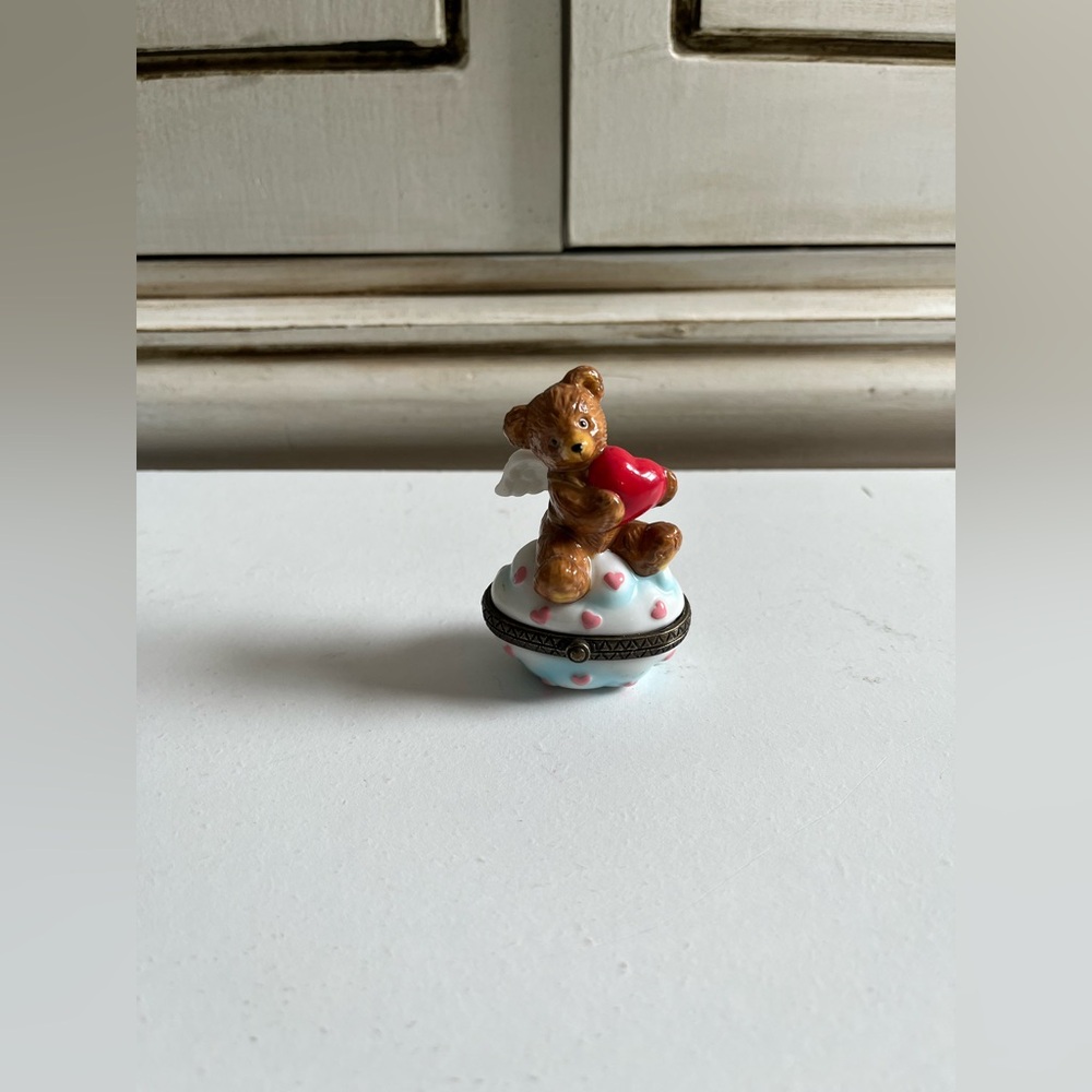 Vintage Midwest Cannon Fall Porcelain Teddy Bear
February Cupid Trinket Box